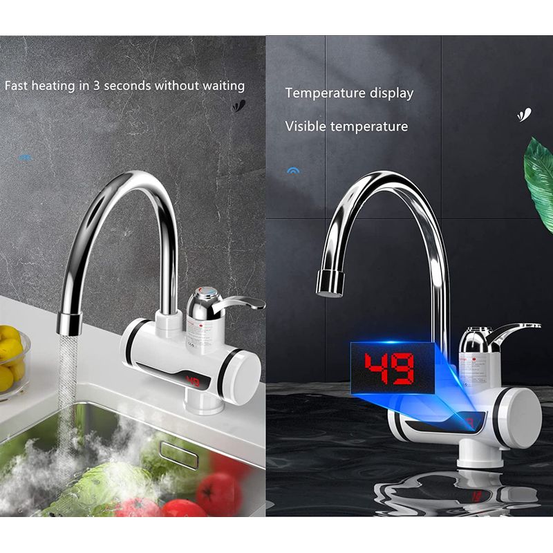 Casa si Gradina - Sanitare - Lavoar baie si accesorii - Baterii sanitare - Robinet Electric Pentru Incalzirea Apei, Afisaj Digital, Prindere Pe Chiuveta,  Incalzire Instanta, Consum Redus - Infinity.ro