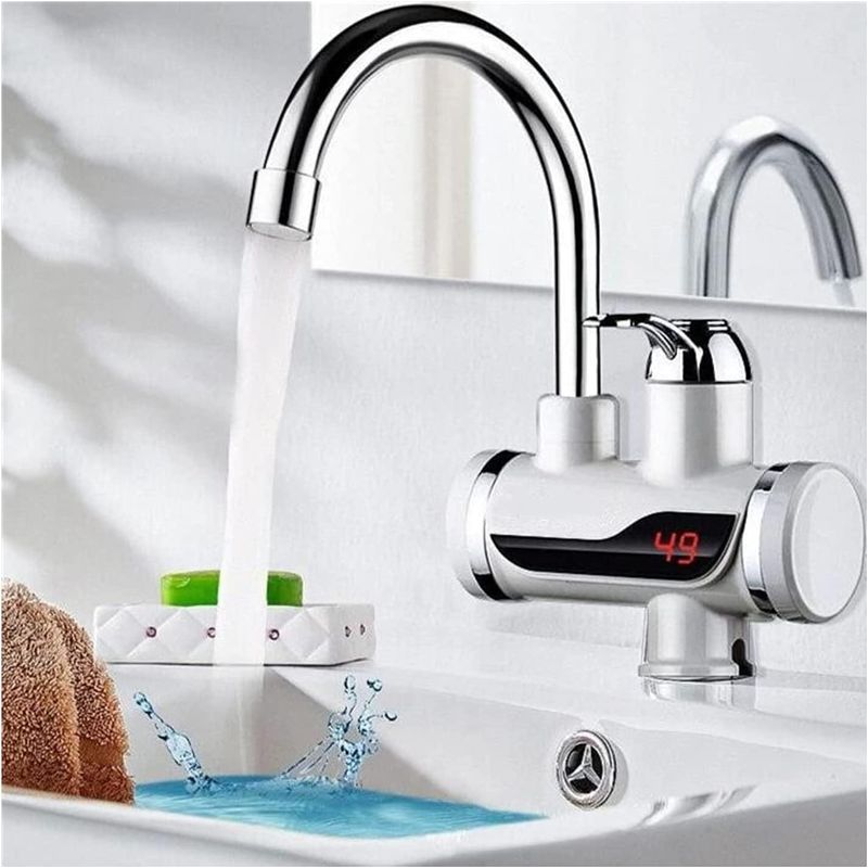 Casa si Gradina - Sanitare - Lavoar baie si accesorii - Baterii sanitare - Robinet Electric Pentru Incalzirea Apei, Afisaj Digital, Prindere Pe Chiuveta,  Incalzire Instanta, Consum Redus - Infinity.ro