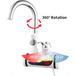 Casa si Gradina - Sanitare - Lavoar baie si accesorii - Baterii sanitare - Robinet Electric Pentru Incalzirea Apei, Afisaj Digital, Prindere Pe Chiuveta,  Incalzire Instanta, Consum Redus - Infinity.ro