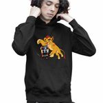 Fashion, accesorii si bijuterii - Copii - Imbracaminte copii - Pulovere si hanorace copii - Hanorac Copii Baieti Cappuccino Asassino Garda Felina TikTok, negru, marime S Copii - Infinity.ro