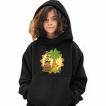 Fashion, accesorii si bijuterii - Copii - Imbracaminte copii - Pulovere si hanorace copii - Hanorac Copii Fete Timon Pumba Simba Regele Leu, negru, marime XS Copii - Infinity.ro