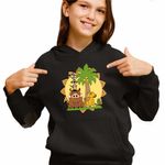 Fashion, accesorii si bijuterii - Copii - Imbracaminte copii - Pulovere si hanorace copii - Hanorac Copii Fete Timon Pumba Simba Regele Leu, negru, marime XS Copii - Infinity.ro