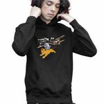 Fashion, accesorii si bijuterii - Copii - Imbracaminte copii - Pulovere si hanorace copii - Hanorac Copii Baieti Bombardiro Crocodilo Garda Felina Meme, negru, marime S Copii - Infinity.ro