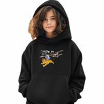 Fashion, accesorii si bijuterii - Copii - Imbracaminte copii - Pulovere si hanorace copii - Hanorac Copii Fete Bombardiro Crocodilo Garda Felina Meme, negru, marime XL Copii - Infinity.ro