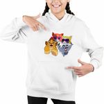 Fashion, accesorii si bijuterii - Copii - Imbracaminte copii - Pulovere si hanorace copii - Hanorac Copii Fete Garda Felina Super Pisicute, alb, marime M Copii - Infinity.ro