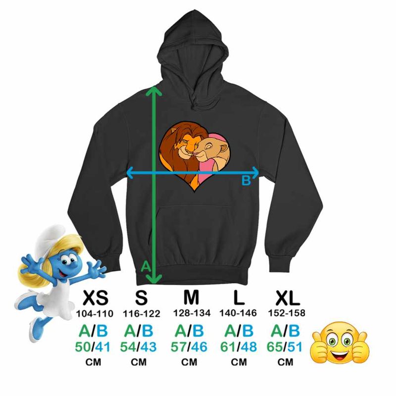 Fashion, accesorii si bijuterii - Copii - Imbracaminte copii - Pulovere si hanorace copii - Hanorac Copii Fete Regele Leu Love, negru, marime XS Copii - Infinity.ro
