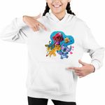Fashion, accesorii si bijuterii - Copii - Imbracaminte copii - Pulovere si hanorace copii - Hanorac Copii Fete Ariel Stitch Garda Felina Fuli Kion, alb, marime L Copii - Infinity.ro