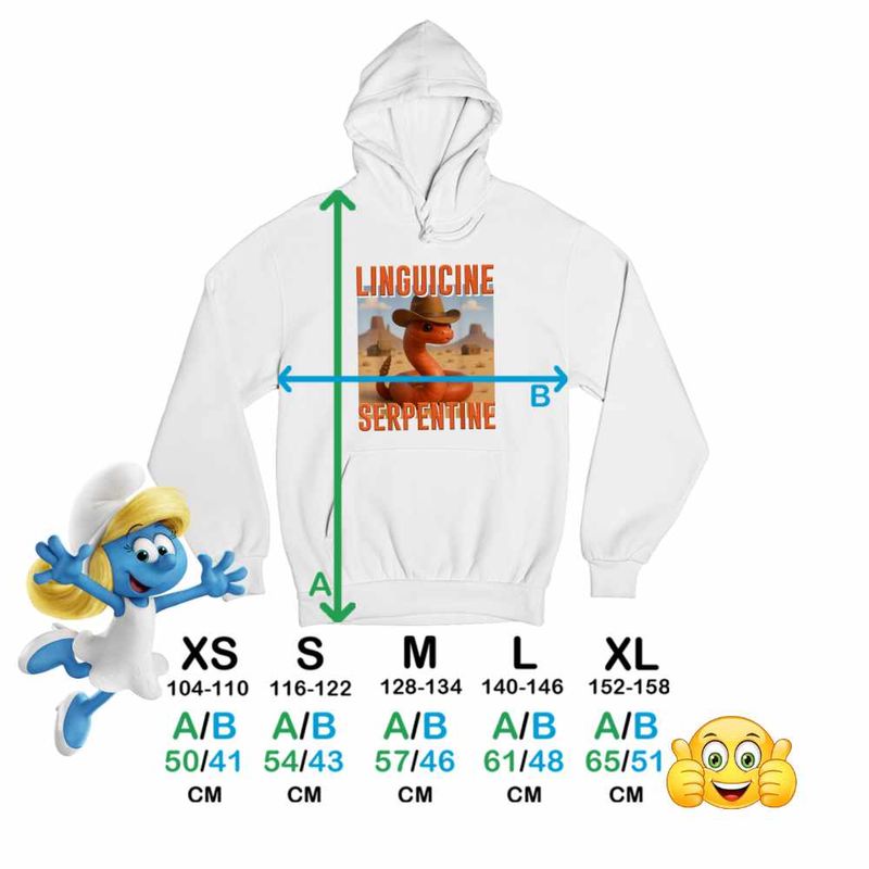 Fashion, accesorii si bijuterii - Copii - Imbracaminte copii - Pulovere si hanorace copii - Hanorac Copii Baieti Linguicine Serpentine Brainrot Brain Rot, alb, marime XL Copii - Infinity.ro