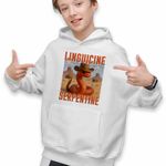 Fashion, accesorii si bijuterii - Copii - Imbracaminte copii - Pulovere si hanorace copii - Hanorac Copii Baieti Linguicine Serpentine Brainrot Brain Rot, alb, marime XL Copii - Infinity.ro
