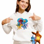 Fashion, accesorii si bijuterii - Copii - Imbracaminte copii - Pulovere si hanorace copii - Hanorac Copii Fete Ariel Stitch Garda Felina Fuli Kion, alb, marime L Copii - Infinity.ro