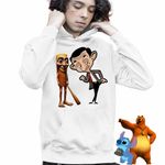 Fashion, accesorii si bijuterii - Copii - Imbracaminte copii - Pulovere si hanorace copii - Hanorac Copii Baieti Mr Bean Tung Tung Sahur, alb, marime L Copii - Infinity.ro