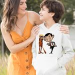 Fashion, accesorii si bijuterii - Copii - Imbracaminte copii - Pulovere si hanorace copii - Hanorac Copii Baieti Mr Bean Tung Tung Sahur, alb, marime L Copii - Infinity.ro