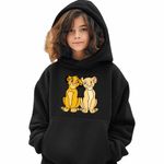 Fashion, accesorii si bijuterii - Copii - Imbracaminte copii - Pulovere si hanorace copii - Hanorac Copii Fete Nala Simba Best Friends Lion King, negru, marime XS Copii - Infinity.ro
