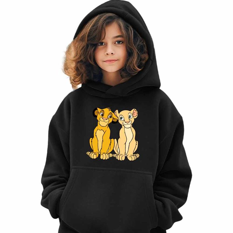 Fashion, accesorii si bijuterii - Copii - Imbracaminte copii - Pulovere si hanorace copii - Hanorac Copii Fete Nala Simba Best Friends Lion King, negru, marime XS Copii - Infinity.ro
