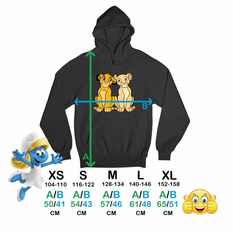 Fashion, accesorii si bijuterii - Copii - Imbracaminte copii - Pulovere si hanorace copii - Hanorac Copii Fete Nala Simba Best Friends Lion King, negru, marime XS Copii - Infinity.ro