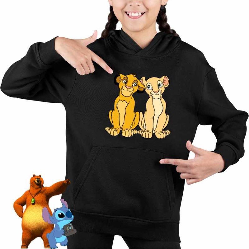 Fashion, accesorii si bijuterii - Copii - Imbracaminte copii - Pulovere si hanorace copii - Hanorac Copii Fete Nala Simba Best Friends Lion King, negru, marime XS Copii - Infinity.ro