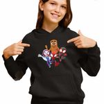 Fashion, accesorii si bijuterii - Copii - Imbracaminte copii - Pulovere si hanorace copii - Hanorac Copii Fete Paienjenel Tung Sahur Fantoma Spin, negru, marime XS Copii - Infinity.ro