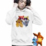 Fashion, accesorii si bijuterii - Copii - Imbracaminte copii - Pulovere si hanorace copii - Hanorac Copii Baieti Garda Felina Super Pisicute, alb, marime XL Copii - Infinity.ro