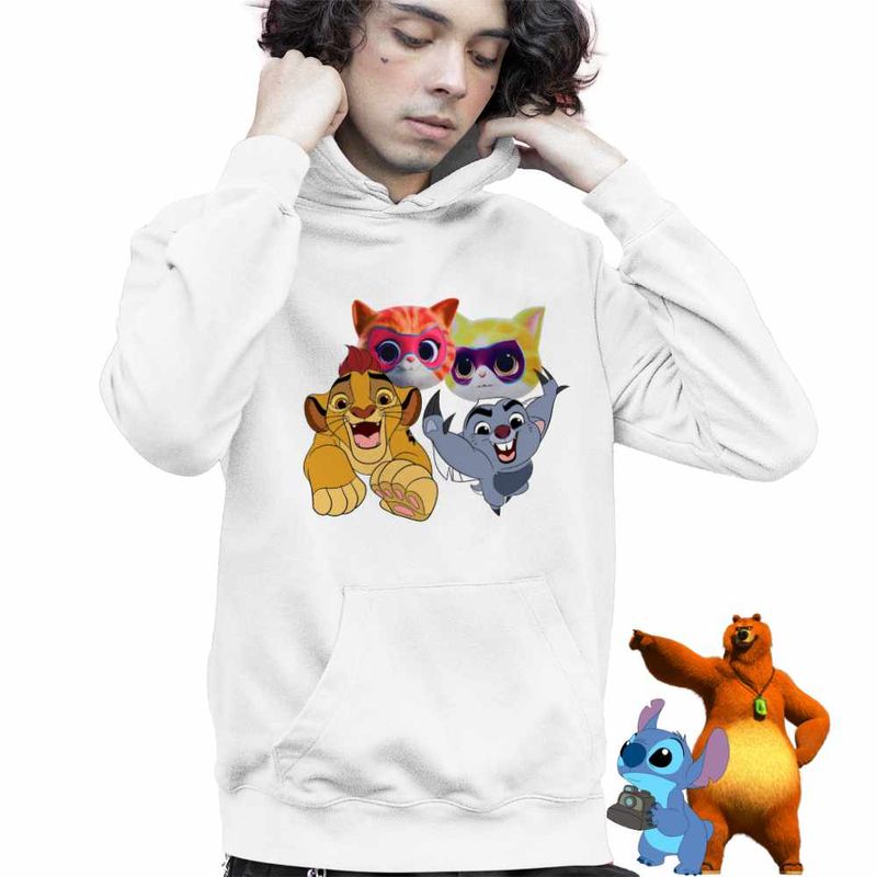 Fashion, accesorii si bijuterii - Copii - Imbracaminte copii - Pulovere si hanorace copii - Hanorac Copii Baieti Garda Felina Super Pisicute, alb, marime XL Copii - Infinity.ro