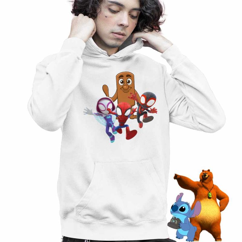 Fashion, accesorii si bijuterii - Copii - Imbracaminte copii - Pulovere si hanorace copii - Hanorac Copii Baieti Paienjenel Tung Sahur Fantoma Spin, alb, marime L Copii - Infinity.ro