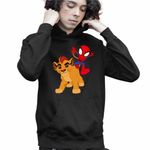 Fashion, accesorii si bijuterii - Copii - Imbracaminte copii - Pulovere si hanorace copii - Hanorac Copii Baieti Garda Felina Paienjenel, negru, marime M Copii - Infinity.ro