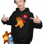 Fashion, accesorii si bijuterii - Copii - Imbracaminte copii - Pulovere si hanorace copii - Hanorac Copii Baieti Garda Felina Paienjenel, negru, marime M Copii - Infinity.ro