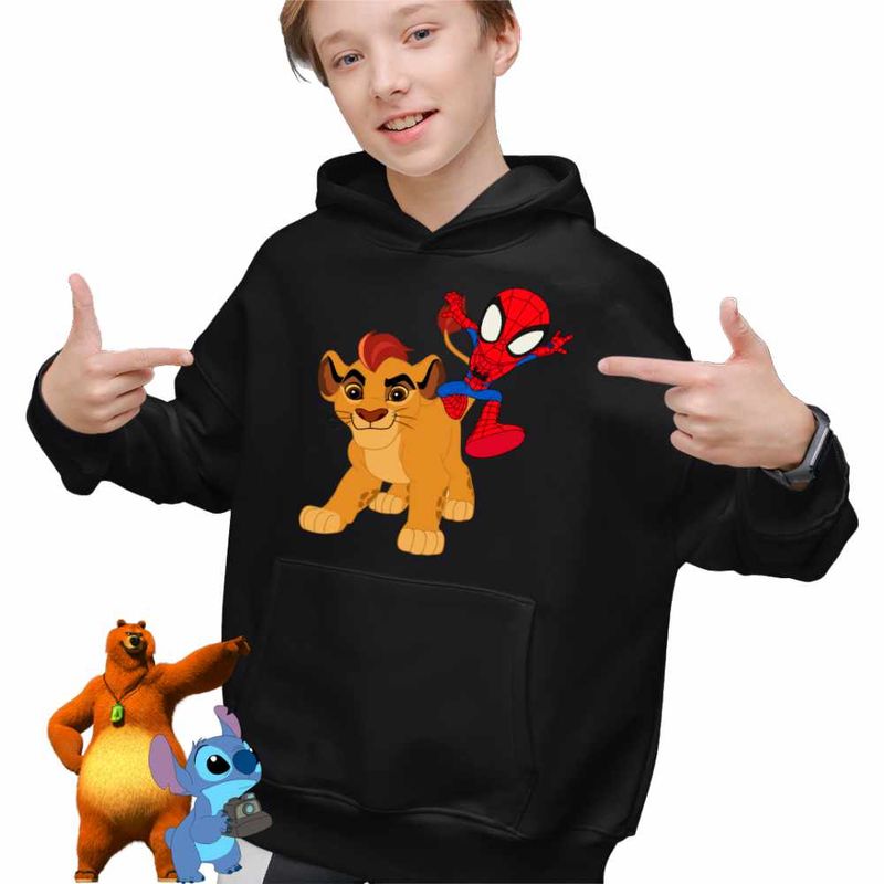 Fashion, accesorii si bijuterii - Copii - Imbracaminte copii - Pulovere si hanorace copii - Hanorac Copii Baieti Garda Felina Paienjenel, negru, marime M Copii - Infinity.ro
