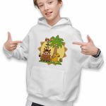 Fashion, accesorii si bijuterii - Copii - Imbracaminte copii - Pulovere si hanorace copii - Hanorac Copii Baieti Timon Pumba Simba Regele Leu, alb, marime S Copii - Infinity.ro
