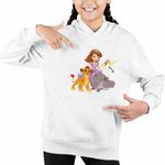 Fashion, accesorii si bijuterii - Copii - Imbracaminte copii - Pulovere si hanorace copii - Hanorac Copii Fete Garda Felina Sofia Beshte Ono, alb, marime XL Copii - Infinity.ro