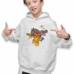 Fashion, accesorii si bijuterii - Copii - Imbracaminte copii - Pulovere si hanorace copii - Hanorac Copii Baieti Garda Felina All Gang, alb, marime M Copii - Infinity.ro