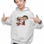 Fashion, accesorii si bijuterii - Copii - Imbracaminte copii - Pulovere si hanorace copii - Hanorac Copii Baieti Mr Bean Ballerina Capucina Meme, alb, marime XL Copii - Infinity.ro