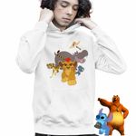 Fashion, accesorii si bijuterii - Copii - Imbracaminte copii - Pulovere si hanorace copii - Hanorac Copii Baieti Garda Felina All Gang, alb, marime M Copii - Infinity.ro