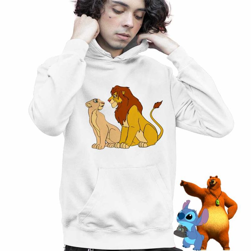 Fashion, accesorii si bijuterii - Copii - Imbracaminte copii - Pulovere si hanorace copii - Hanorac Copii Baieti Mufasa Sarabi Lion King, alb, marime XS Copii - Infinity.ro