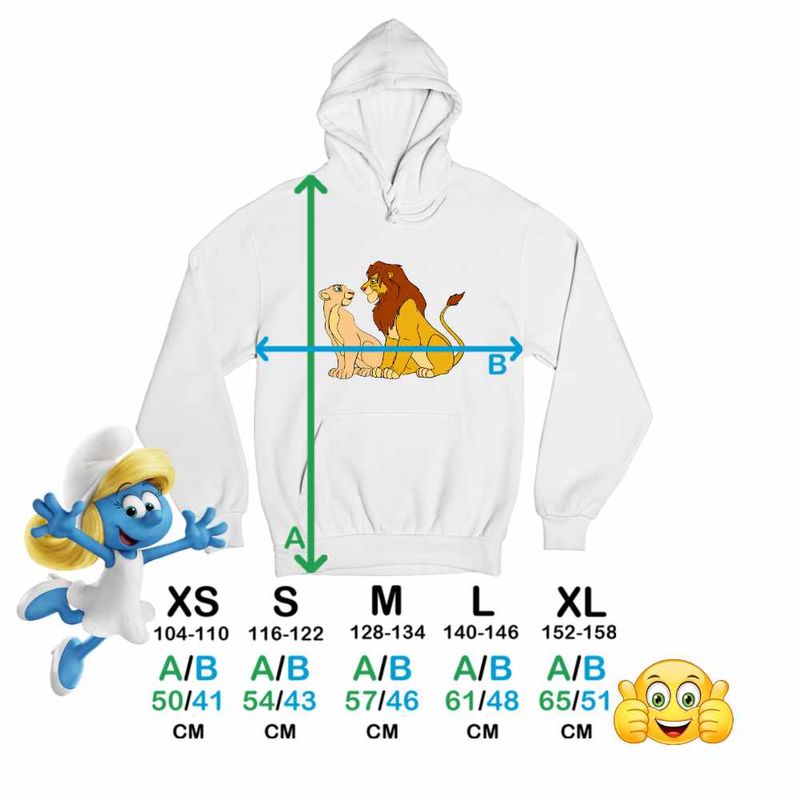 Fashion, accesorii si bijuterii - Copii - Imbracaminte copii - Pulovere si hanorace copii - Hanorac Copii Baieti Mufasa Sarabi Lion King, alb, marime XS Copii - Infinity.ro