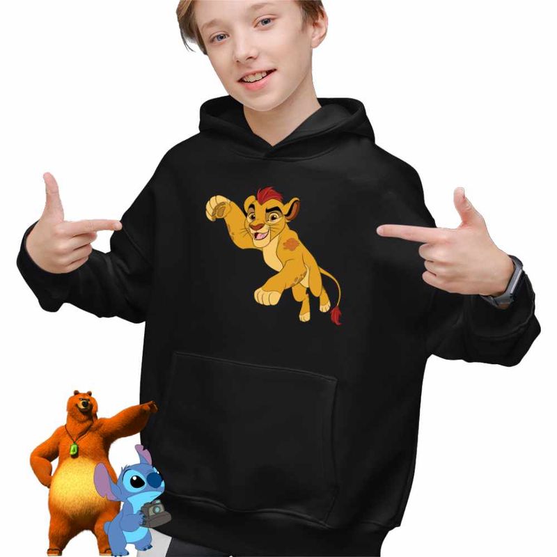 Fashion, accesorii si bijuterii - Copii - Imbracaminte copii - Pulovere si hanorace copii - Hanorac Copii Baieti Kion Garda Felina Meme, negru, marime S Copii - Infinity.ro