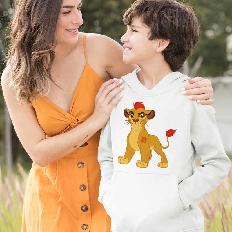 Fashion, accesorii si bijuterii - Copii - Imbracaminte copii - Pulovere si hanorace copii - Hanorac Copii Baieti Garda Felina Kion, alb, marime S Copii - Infinity.ro