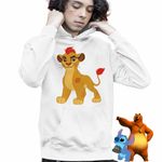 Fashion, accesorii si bijuterii - Copii - Imbracaminte copii - Pulovere si hanorace copii - Hanorac Copii Baieti Garda Felina Kion, alb, marime S Copii - Infinity.ro