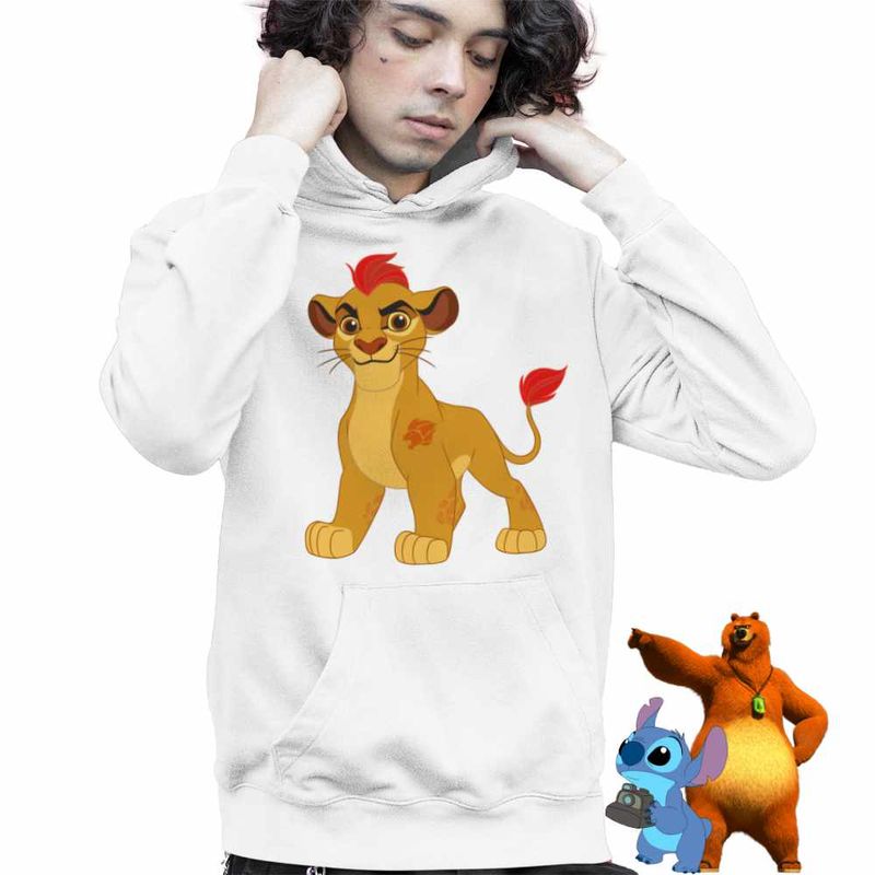 Fashion, accesorii si bijuterii - Copii - Imbracaminte copii - Pulovere si hanorace copii - Hanorac Copii Baieti Garda Felina Kion, alb, marime S Copii - Infinity.ro