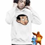 Fashion, accesorii si bijuterii - Copii - Imbracaminte copii - Pulovere si hanorace copii - Hanorac Copii Baieti Mr Bean Comic Cartoon, alb, marime S Copii - Infinity.ro