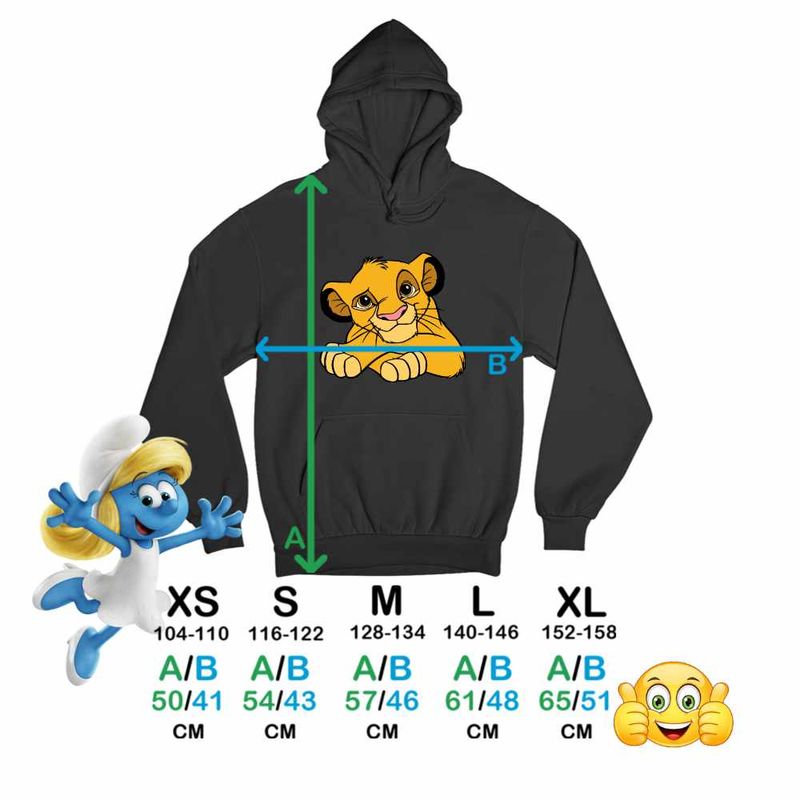 Fashion, accesorii si bijuterii - Copii - Imbracaminte copii - Pulovere si hanorace copii - Hanorac Copii Baieti Simba Lion King, negru, marime M Copii - Infinity.ro