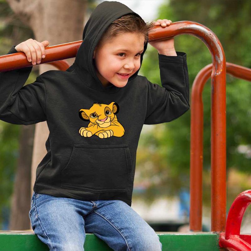 Fashion, accesorii si bijuterii - Copii - Imbracaminte copii - Pulovere si hanorace copii - Hanorac Copii Baieti Simba Lion King, negru, marime M Copii - Infinity.ro