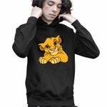 Fashion, accesorii si bijuterii - Copii - Imbracaminte copii - Pulovere si hanorace copii - Hanorac Copii Baieti Simba Lion King, negru, marime M Copii - Infinity.ro