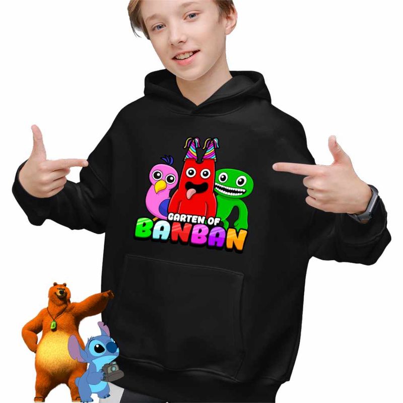 Fashion, accesorii si bijuterii - Copii - Imbracaminte copii - Pulovere si hanorace copii - Hanorac Copii Baieti Opila Banban Jumbo, negru, marime S Copii - Infinity.ro