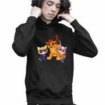 Fashion, accesorii si bijuterii - Copii - Imbracaminte copii - Pulovere si hanorace copii - Hanorac Copii Baieti Sclipi Ghem Kion Garda Felina Super Pisicute, negru, marime XS Copii - Infinity.ro