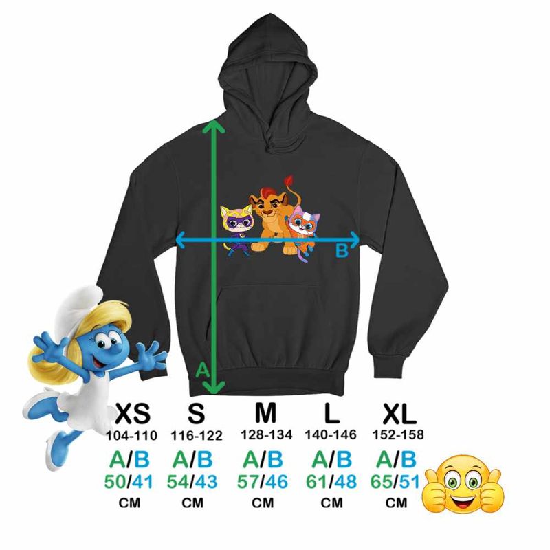 Fashion, accesorii si bijuterii - Copii - Imbracaminte copii - Pulovere si hanorace copii - Hanorac Copii Baieti Sclipi Ghem Kion Garda Felina Super Pisicute, negru, marime XS Copii - Infinity.ro