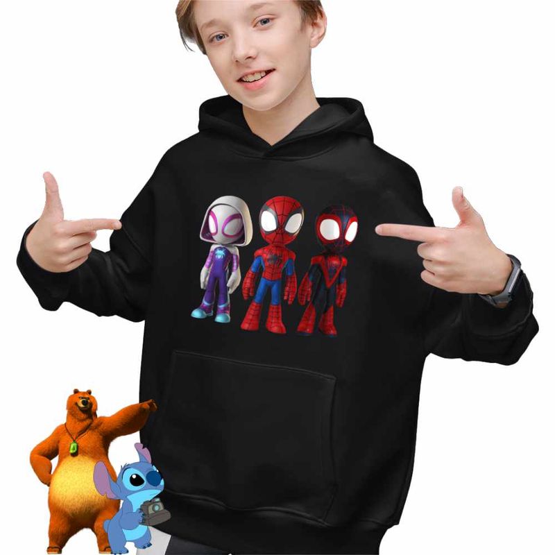 Fashion, accesorii si bijuterii - Copii - Imbracaminte copii - Pulovere si hanorace copii - Hanorac Copii Baieti Fantoma Paianjen Paienjenel Spin, negru, marime M Copii - Infinity.ro