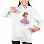 Fashion, accesorii si bijuterii - Copii - Imbracaminte copii - Pulovere si hanorace copii - Hanorac Copii Fete Sofia Intai Alearga Vesela, alb, marime M Copii - Infinity.ro