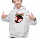 Fashion, accesorii si bijuterii - Copii - Imbracaminte copii - Pulovere si hanorace copii - Hanorac Copii Baieti Spin Paienjenelul Marvel, alb, marime M Copii - Infinity.ro