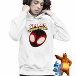 Fashion, accesorii si bijuterii - Copii - Imbracaminte copii - Pulovere si hanorace copii - Hanorac Copii Baieti Spin Paienjenelul Marvel, alb, marime M Copii - Infinity.ro