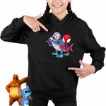 Fashion, accesorii si bijuterii - Copii - Imbracaminte copii - Pulovere si hanorace copii - Hanorac Copii Fete Paienjenel Tralalero Tralala Fantoma Paianjen Brainrot, negru, marime M Copii - Infinity.ro